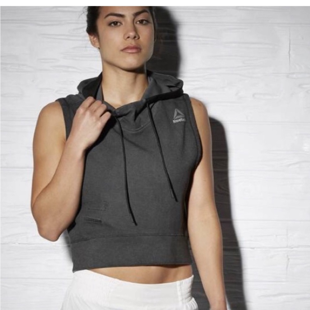 Reebok Cropped Combat Glory‎ Hoodie Womens Size S